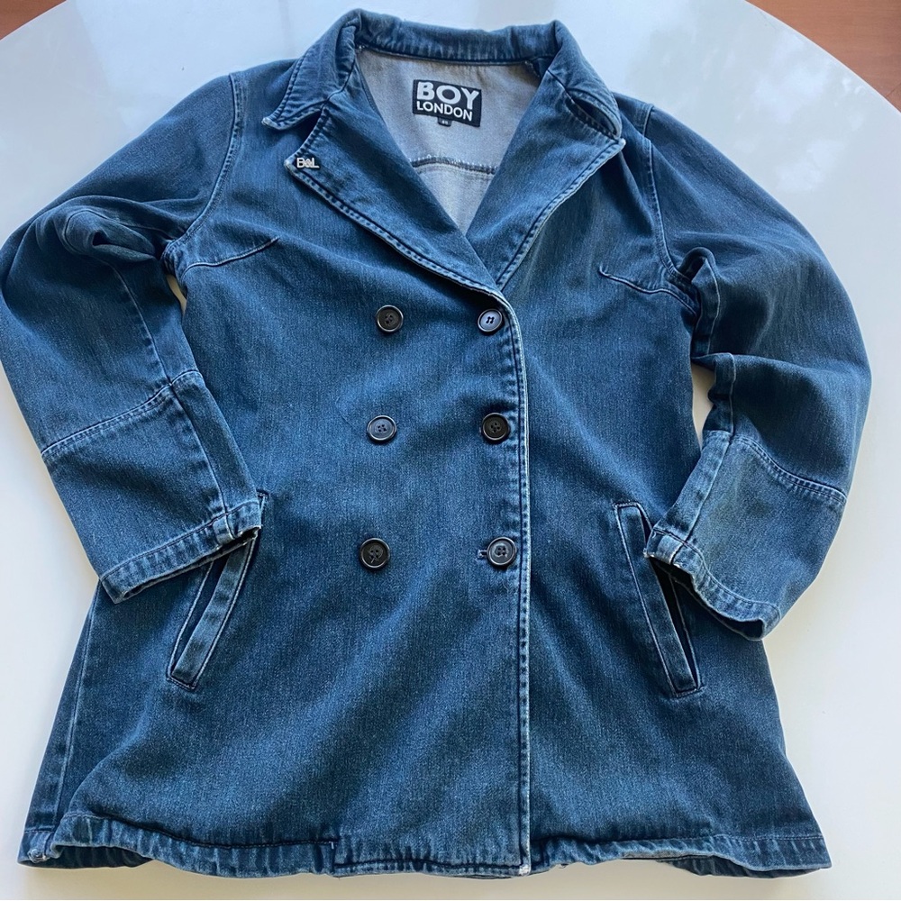 Vintage Boy London Denim Blazer - Blue